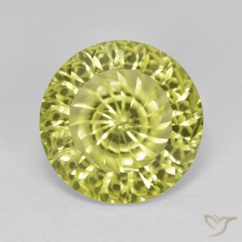 7.74ct طبيعي أصفر متوسط كوارتز, دائري, VVS