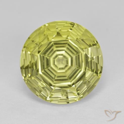6.23ct طبيعي الأصفر الليمونى كوارتز, دائري, VVS