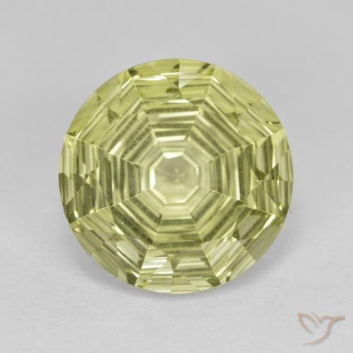 5.64ct طبيعي أصفر متوسط كوارتز, دائري, VVS