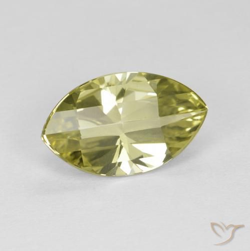 2.71ct طبيعي أصفر مخضر كوارتز, ماركيز, VVS