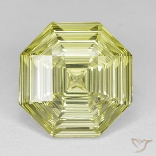 13.89ct طبيعي أصفر متوسط كوارتز, قص الزمرد, VVS