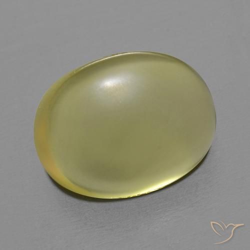 10.45ct طبيعي أصفر مخضر فاتح كوارتز, بيضوي, شفاف