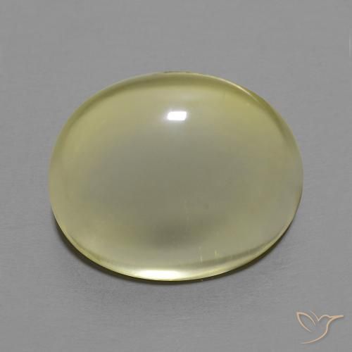 11.38ct طبيعي أصفر فاتح كوارتز, بيضوي, شفاف