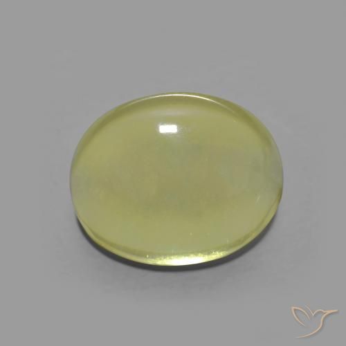 4.43ct طبيعي أصفر أخضر كوارتز, بيضوي, شفاف
