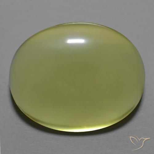 30.57ct طبيعي أصفر مخضر كوارتز, بيضوي, شفاف