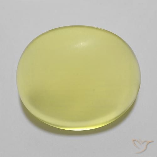 23.00ct طبيعي أصفر أناناسى فاتح كوارتز, بيضوي, شفاف