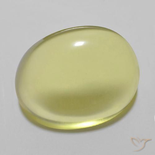 14.27ct طبيعي أصفر فاتح كوارتز, بيضوي, شفاف