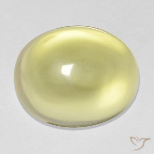 12.14ct طبيعي أصفر فاتح كوارتز, بيضوي, شفاف