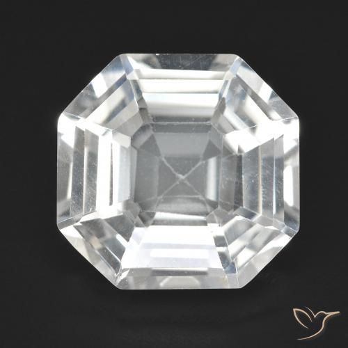 9.37ct طبيعي أبيض كوارتز, قص الزمرد, VVS