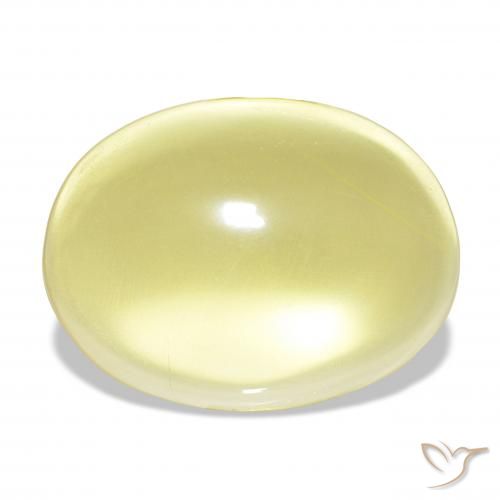 24.84ct أصفر فاتح كوارتز, بيضوي, شفاف