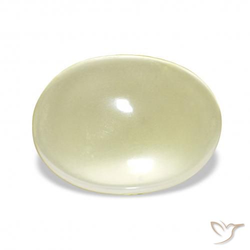 6.12ct أصفر كريمى باهت كوارتز, بيضوي, شفاف