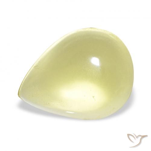 14.16ct أصفر الذرة فاتح كوارتز, شكل الكمثرى, شفاف
