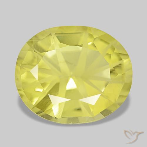 7.27ct أصفر كوارتز, بيضاوي, VVS-VS
