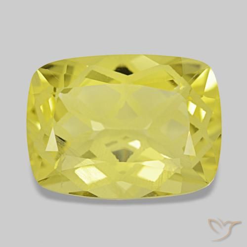 5.60ct أصفر كوارتز, وسادة, VVS