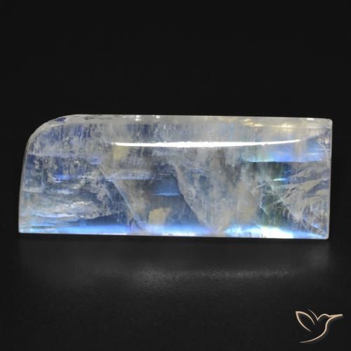 20.09ct طبيعي أبيض مزرق قوس قزح حجر القمر, فانسى, شفاف