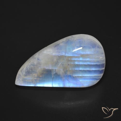 22.52ct طبيعي أبيض مزرق قوس قزح حجر القمر, فانسى, شفاف