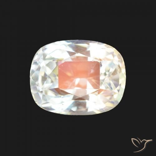 2.40ct طبيعي أبيض متعدد الألوان قوس قزح حجر القمر, وسادة, VVS
