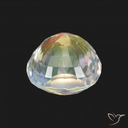 قوس قزح حجر القمر أبيض متعدد الألوان طبيعي، وسادة، 2.00 قيراط، VVS-VS
