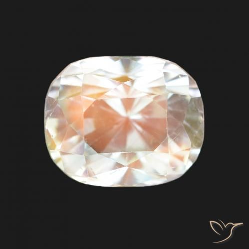 2.19ct أبيض متعدد الألوان قوس قزح حجر القمر, وسادة, VVS-VS