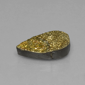 قوس قزح بيريت متعدد الألوان طبيعي، شكل الكمثرى، 5.04 قيراط، غير شفاف