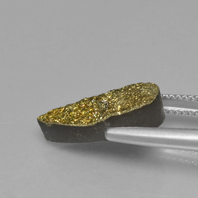 قوس قزح بيريت متعدد الألوان طبيعي، شكل الكمثرى، 5.04 قيراط، غير شفاف