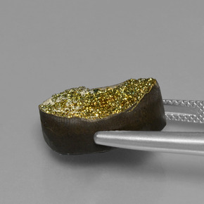 بيريت قوس قزح متعدد الألوان طبيعي، قصة بيضاوى، 9.90 قيراط، غير شفاف