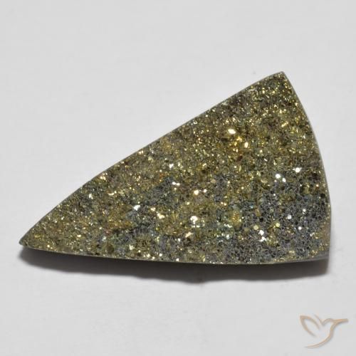 10.40ct طبيعي متعدد الألوان قوس قزح بيريت, مثلثى, غير شفاف