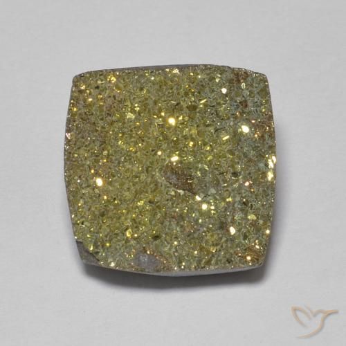 3.97ct طبيعي متعدد الألوان قوس قزح بيريت, مربع, غير شفاف