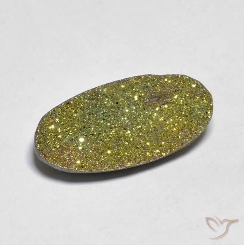 5.50ct طبيعي متعدد الألوان قوس قزح بيريت, بيضوي, غير شفاف