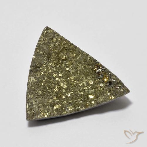 6.22ct طبيعي متعدد الألوان قوس قزح بيريت, مثلثى, غير شفاف