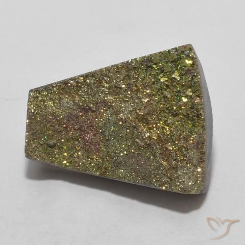 7.23ct طبيعي متعدد الألوان قوس قزح بيريت, فانسى, غير شفاف