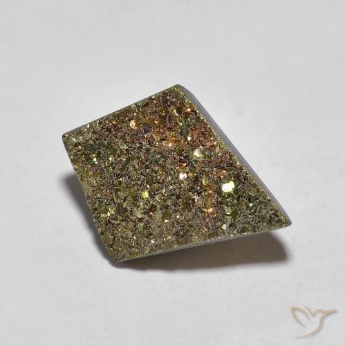 4.77ct طبيعي متعدد الألوان قوس قزح بيريت, فانسى, غير شفاف