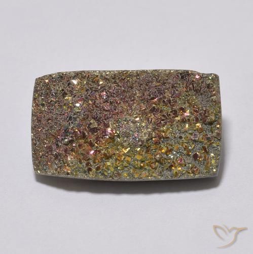 7.91ct طبيعي متعدد الألوان قوس قزح بيريت, باجيت, غير شفاف