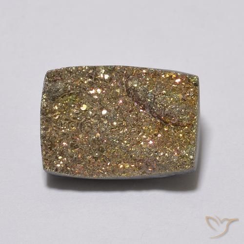 4.20ct طبيعي متعدد الألوان قوس قزح بيريت, باجيت, غير شفاف