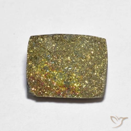 6.27ct طبيعي متعدد الألوان قوس قزح بيريت, باجيت, غير شفاف