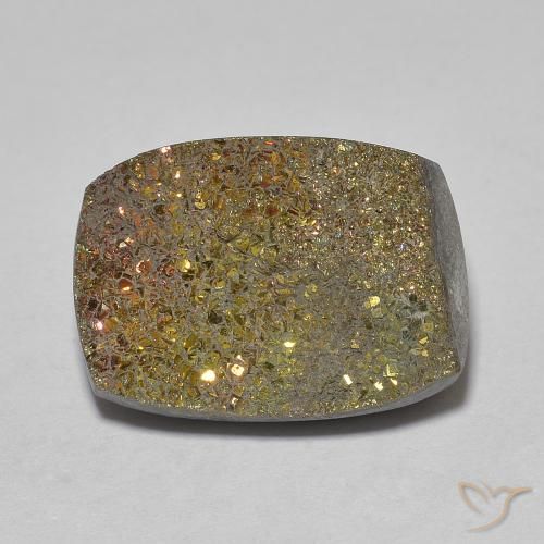 8.00ct طبيعي متعدد الألوان قوس قزح بيريت, وسادة, غير شفاف