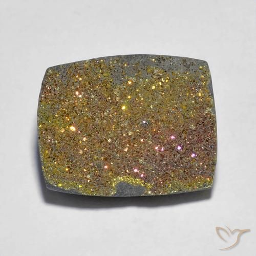 7.46ct طبيعي متعدد الألوان قوس قزح بيريت, باجيت, غير شفاف