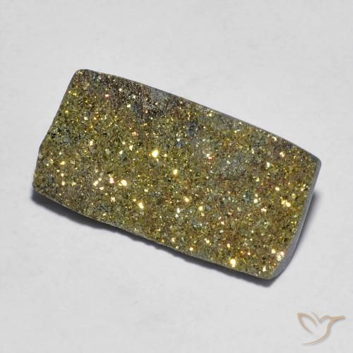 7.41ct طبيعي متعدد الألوان قوس قزح بيريت, باجيت, غير شفاف
