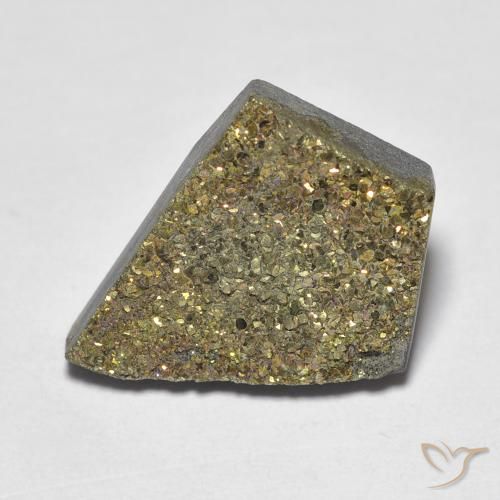 6.86ct طبيعي متعدد الألوان قوس قزح بيريت, فانسى, غير شفاف