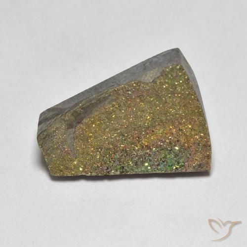 6.12ct طبيعي متعدد الألوان قوس قزح بيريت, فانسى, غير شفاف