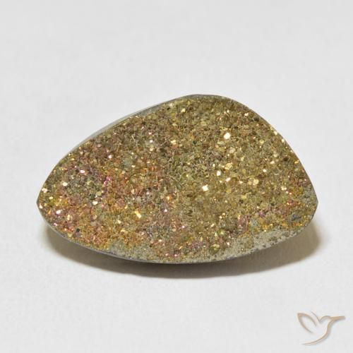 11.68ct طبيعي متعدد الألوان قوس قزح بيريت, فانسى, غير شفاف