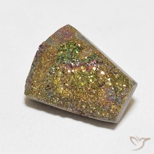 7.37ct طبيعي متعدد الألوان قوس قزح بيريت, فانسى, غير شفاف