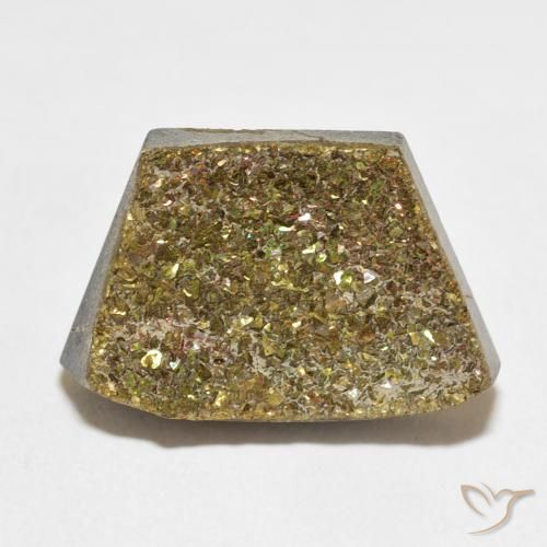 12.28ct طبيعي متعدد الألوان قوس قزح بيريت, فانسى, غير شفاف