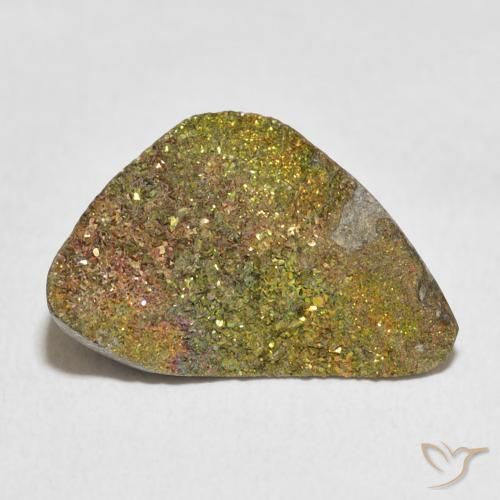 7.89ct طبيعي متعدد الألوان قوس قزح بيريت, فانسى, غير شفاف