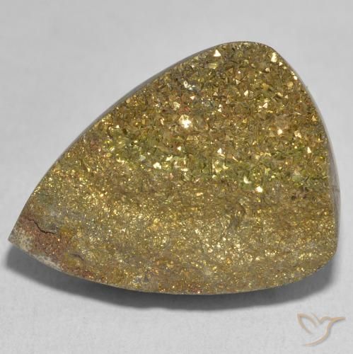 22.73ct طبيعي متعدد الألوان قوس قزح بيريت, شكل الكمثرى, غير شفاف