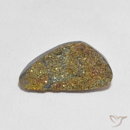 5.34ct طبيعي متعدد الألوان قوس قزح بيريت, فانسى, غير شفاف
