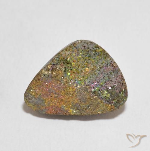 9.51ct طبيعي متعدد الألوان قوس قزح بيريت, فانسى, غير شفاف