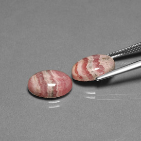 أحجار رودوكروسيت متعدد الألوان طبيعية، قصة بيضاوى، غير شفاف، وزنها  قيراط