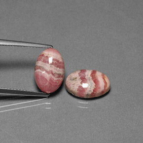 أحجار رودوكروسيت متعدد الألوان طبيعية، قصة بيضاوى، غير شفاف، وزنها  قيراط