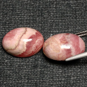 أحجار رودوكروسيت متعدد الألوان طبيعية، قصة بيضاوى، غير شفاف، وزنها  قيراط